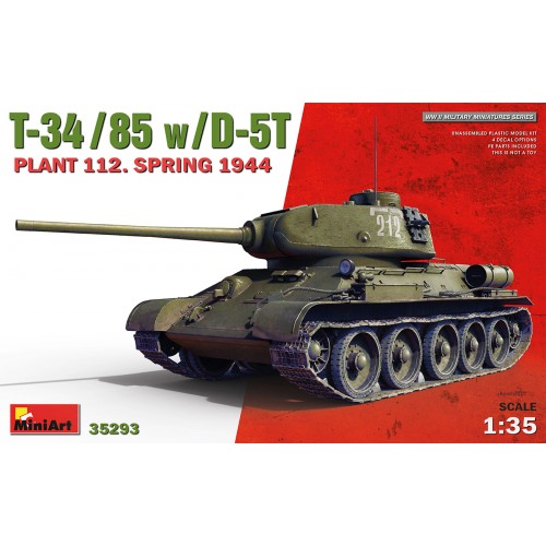MiniArt T-34-85 w/D-5T Plant 112 Spring 44