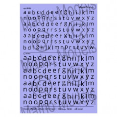 Navy Style Font-Alphabet 12", 6" And 3"-Black 1/72