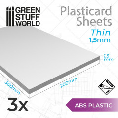 Plancha Plasticard 1'5 mm - COMBOx3 planchas