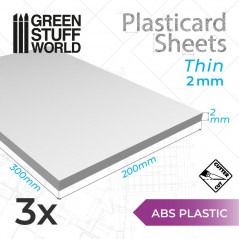 Plancha Plasticard 2 mm - COMBOx3 planchas