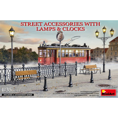 STREET ACCESSORIES WITH LAMPS & CLOCKS 1/35