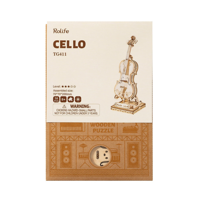 Rolife Cello TG411 3D Wooden Puzzle