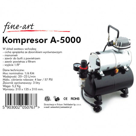 Sparmax Profesional Mini Piston Compresor aerógrafo tc-610h 2,5 Litros 