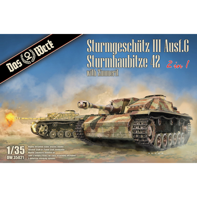 Sturmgeschütz III Ausf.G/Sturmhaubitze 42
With Zimmerit (2 in 1-Kit)