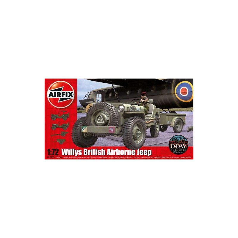 Airfix 1:72 Willys British Airborne Jeep Kit 
