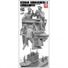 German Submariners & Commanders in action (SET 6 resin figures)