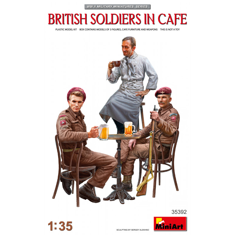 BRITISH SOLDIERS IN CAFE