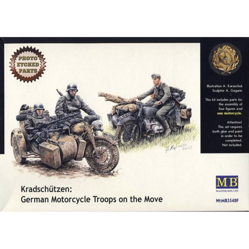 German Motorcycle Troops on the Move