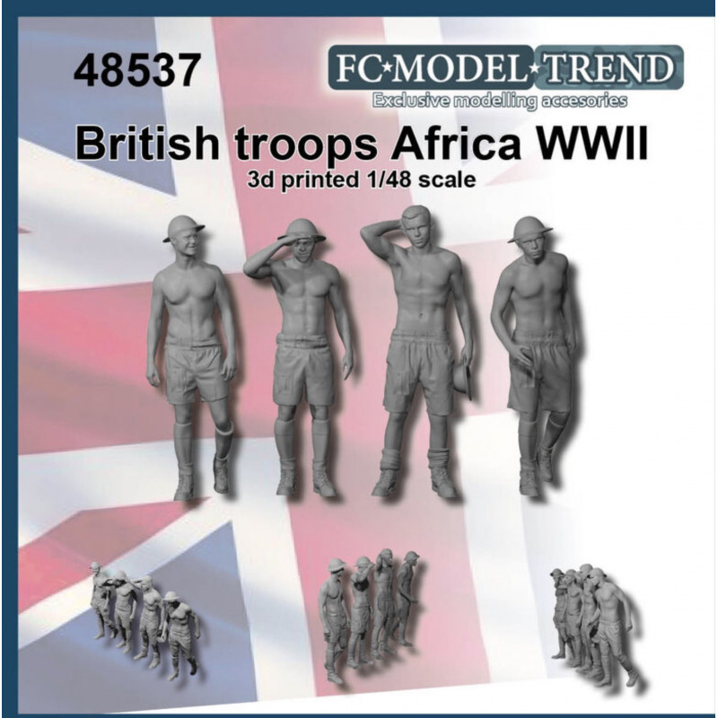 Soldados británicos Africa WWII,  1/48