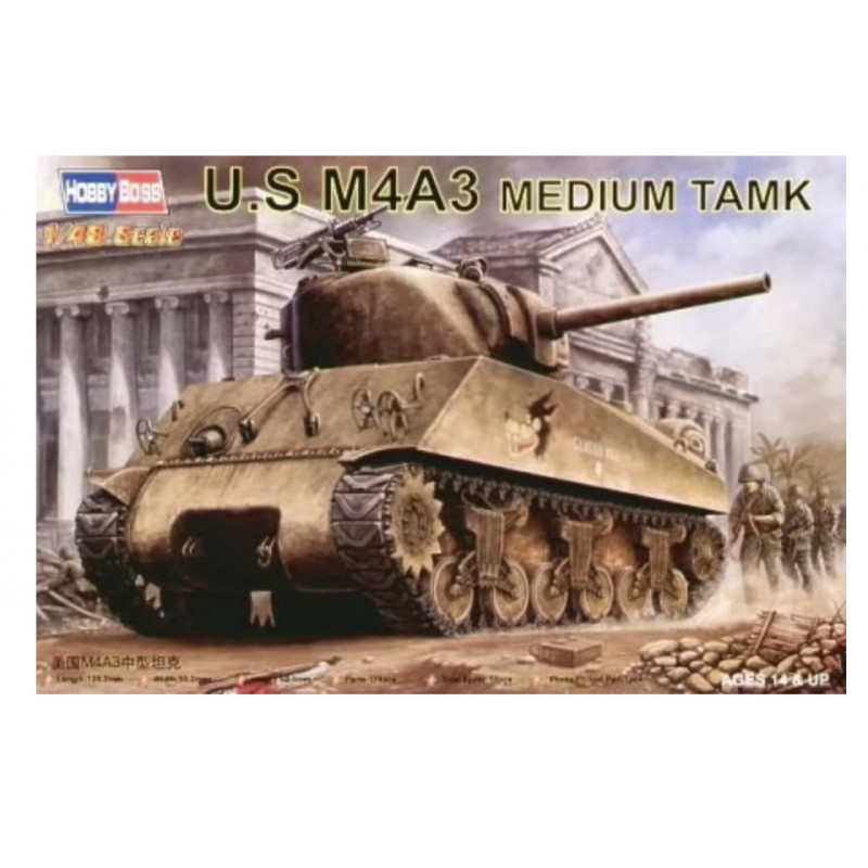 U.S. M4A3 Medium Tank 1/48