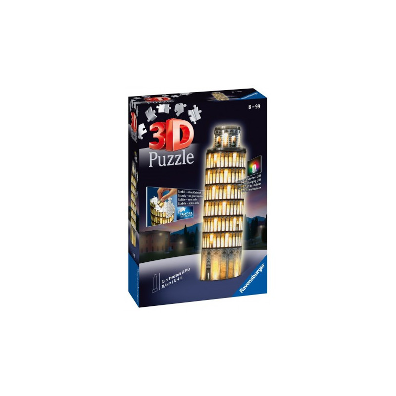 Puzzle 3D – Serie Especial: Torre de Pisa Night Edition 
