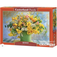 Spring Flowers in green vase 1000 pzas 