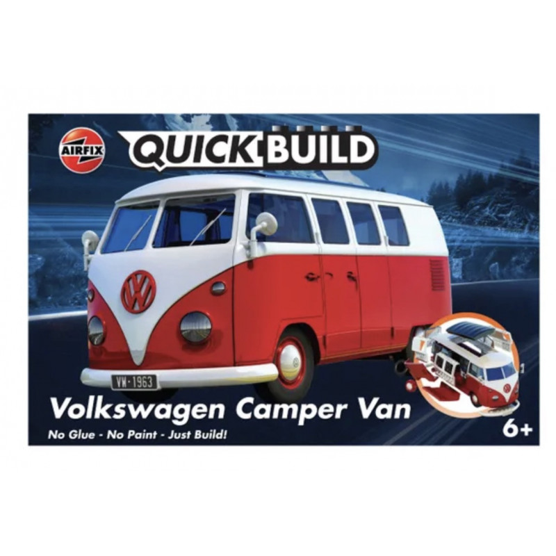 J6017 QUICKBUILD VW Camper Van red