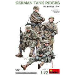 GERMAN TANK RIDERS. ARDENNES 1944
