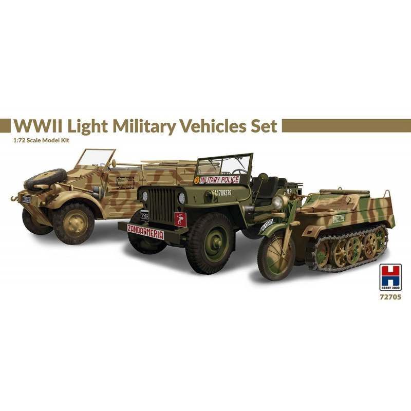 WWII Light Military Vehicles Set
