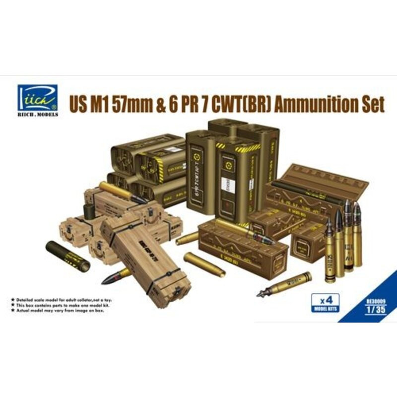 US M1 57 mm & 6 PR 7 CWT (BR) Ammunition Set
