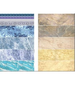 MARBLE DECAL BLUE & BEIGE