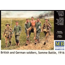 British and German soldiers, (WWI)Somme Battle, 1916 1/35