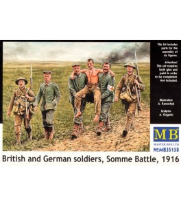 British and German soldiers, (WWI)Somme Battle, 1916 1/35